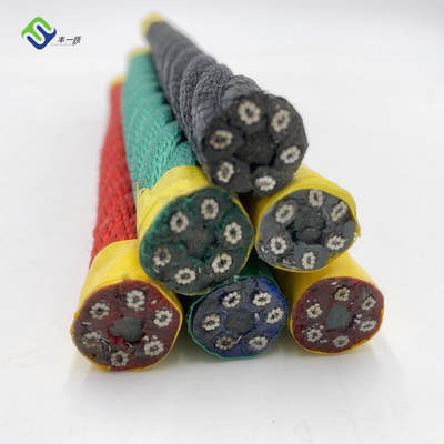 สนามเด็กเล่นกลางแจ้ง 6 Strand Polypropylene PP หุ้มแกนเหล็กลวดสลิง